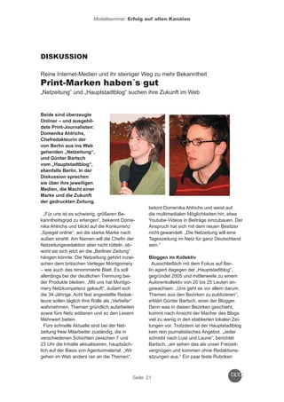 Reader zum Crossmedia-Modellseminar