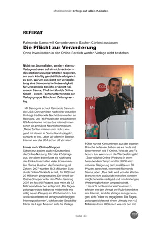 Reader zum Crossmedia-Modellseminar