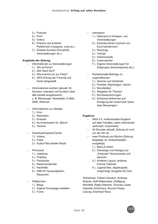 Reader zum Crossmedia-Modellseminar