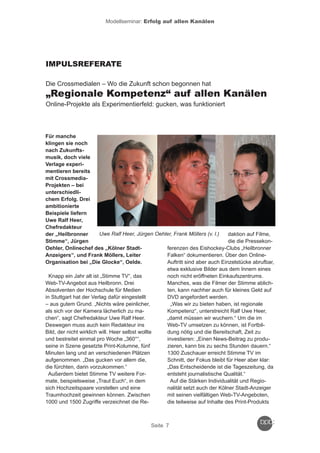 Reader zum Crossmedia-Modellseminar