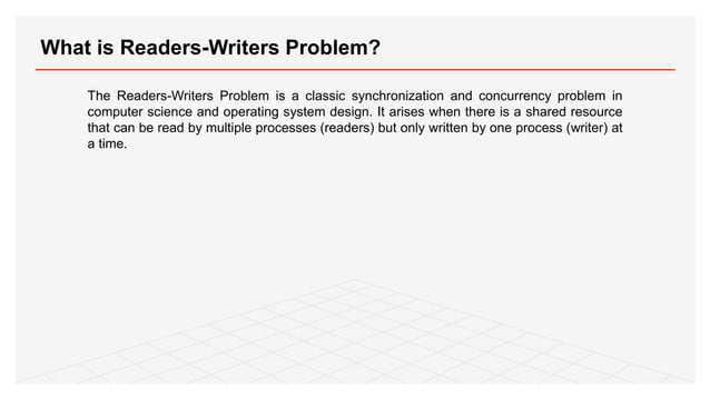 Readers Writers Problem In Operating System.pptx