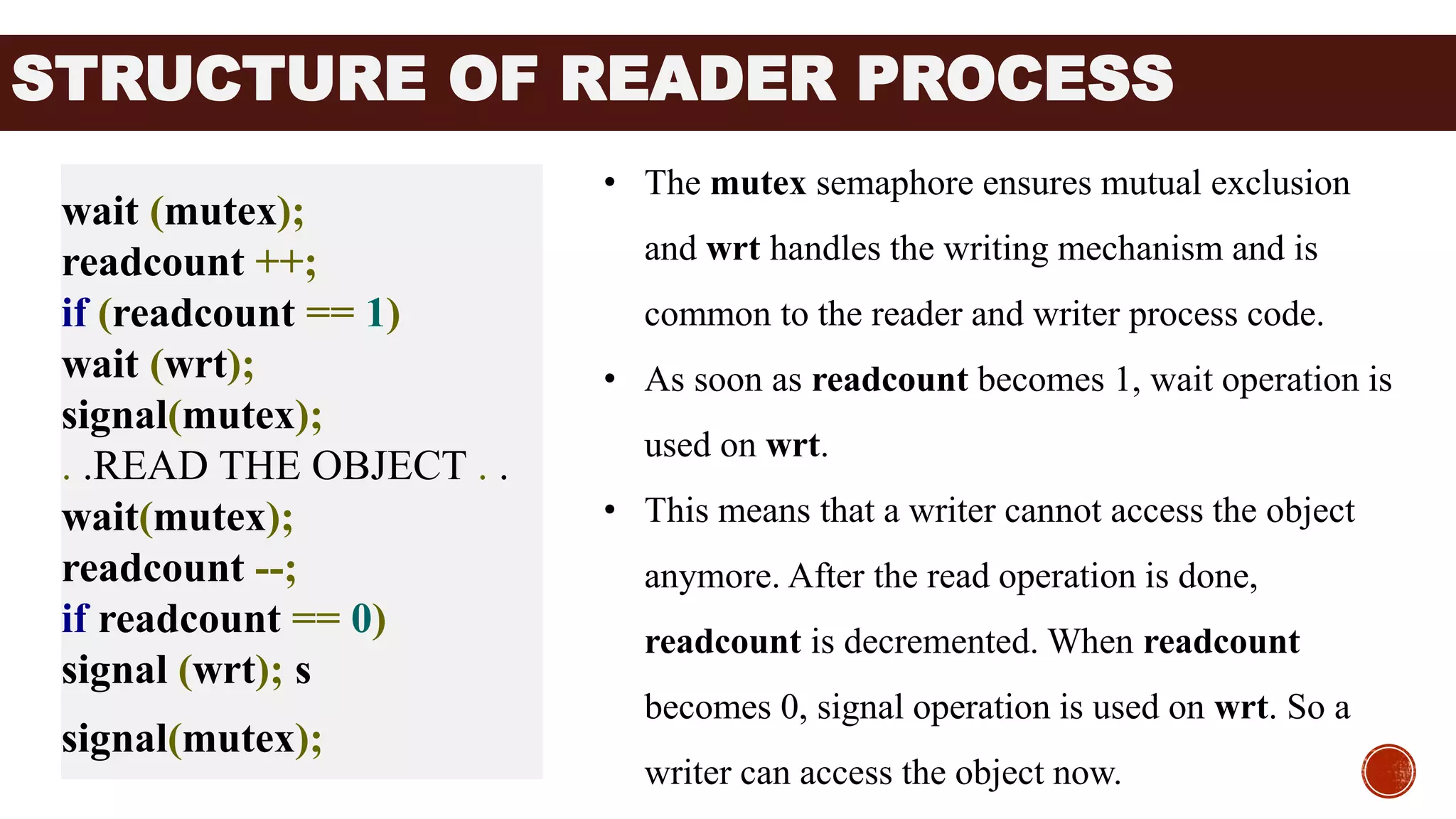 Reader/writer problem | PPTX