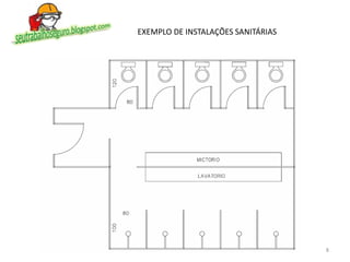 8ÁREA DE VIVÊNCIA
EXEMPLO DE INSTALAÇÕES SANITÁRIAS
 