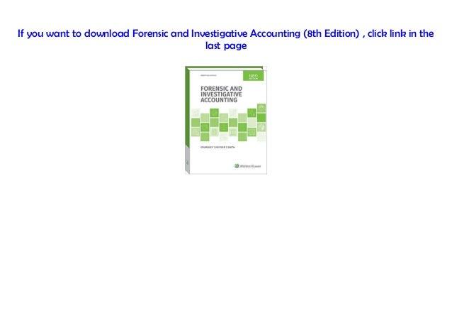 forensic and investigative accounting 8th edition pdf free download