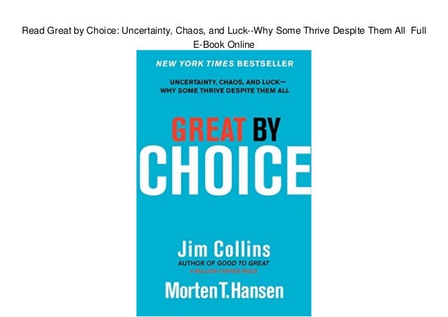 Great by Choice Uncertainty Chaos and LuckWhy Some Thrive Despite Them
All Epub-Ebook