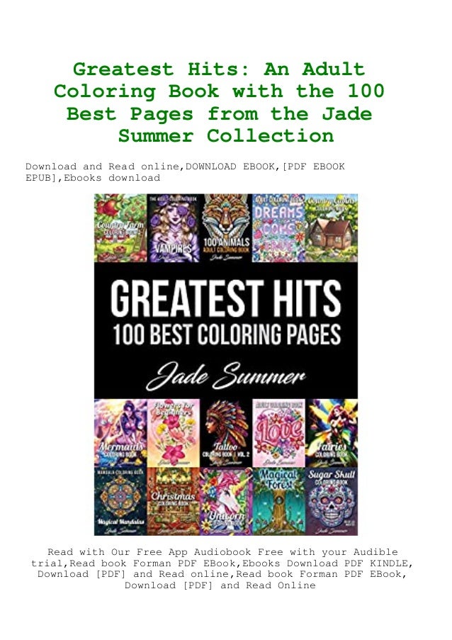 Download Read Greatest Hits An Adult Coloring Book With The 100 Best Pages Fro