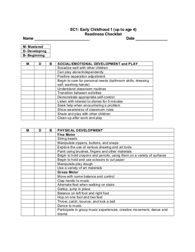 work readiness checklist