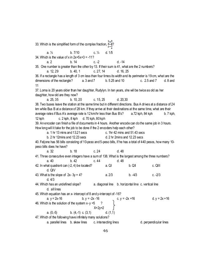 Readiness In College Algebra
