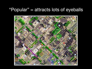“Popular” = attracts lots of eyeballs
 
