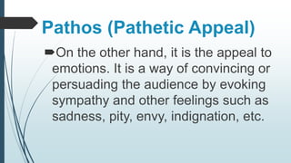 Pathos Sadness Reading and Writing | PPTX