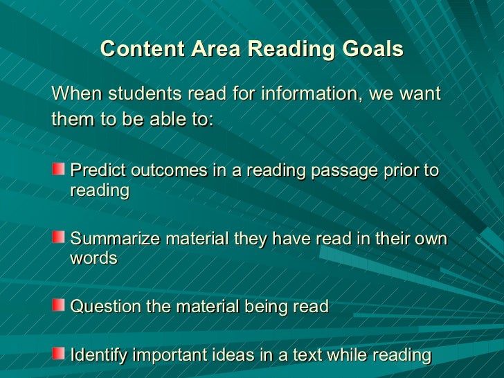 Reading Across The Curriculum