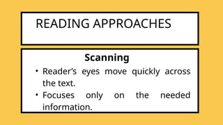 Reading-Approaches.pptxkwjsjdjdndnddknens | PPTX