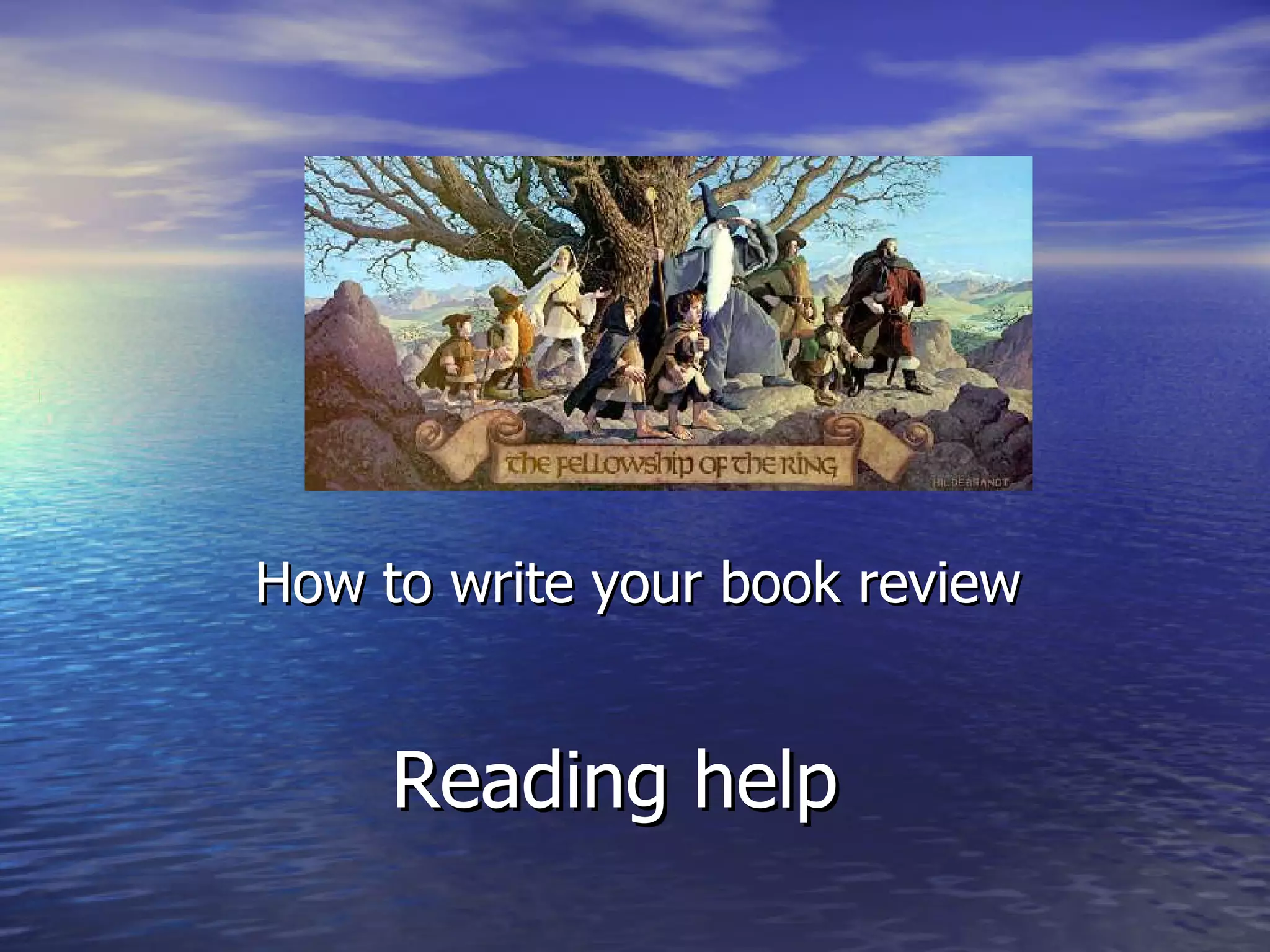 Reading help How to write your book review