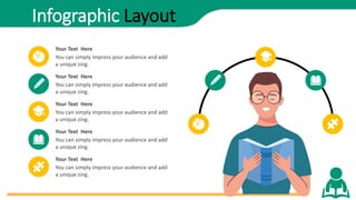 Infographic Layout
You can simply impress your audience and add
a unique zing.
Your Text Here
You can simply impress your audience and add
a unique zing.
Your Text Here
You can simply impress your audience and add
a unique zing.
Your Text Here
You can simply impress your audience and add
a unique zing.
Your Text Here
You can simply impress your audience and add
a unique zing.
Your Text Here
 