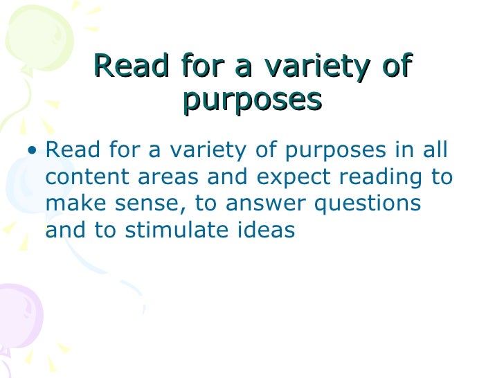Reading Purposes