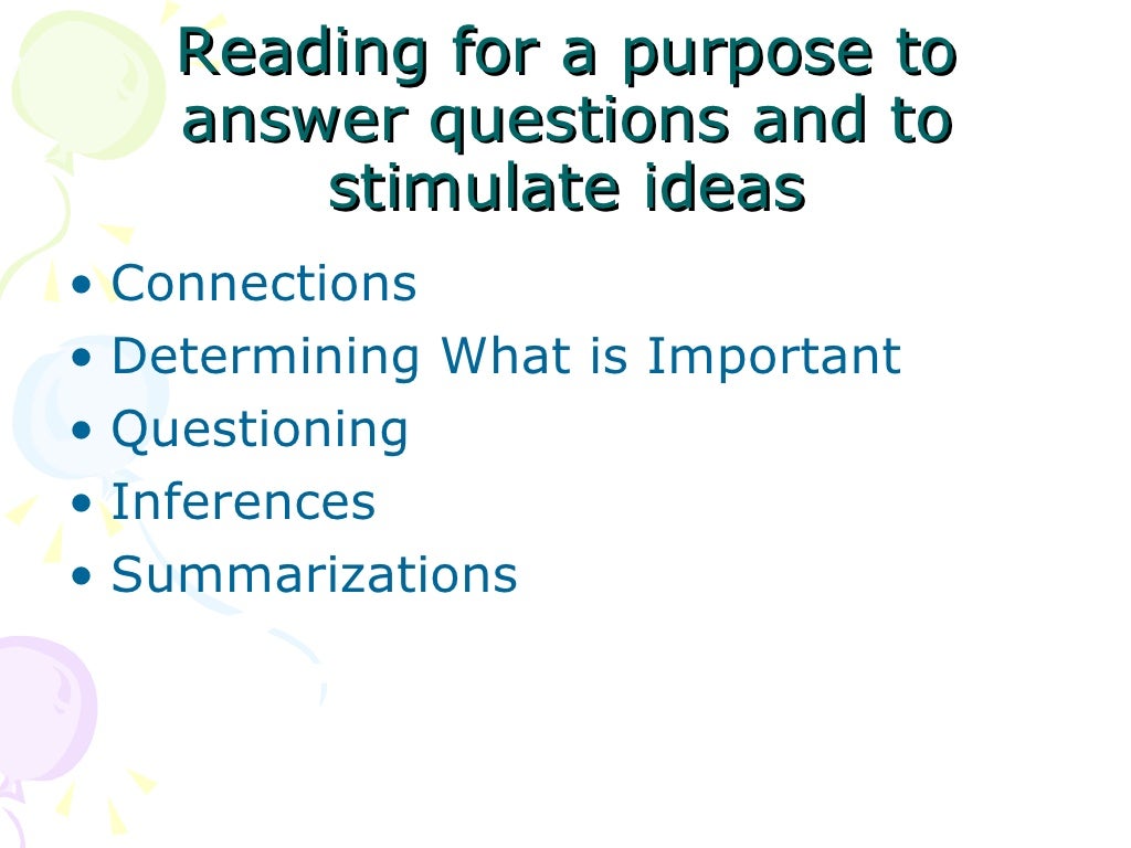 Reading Purposes