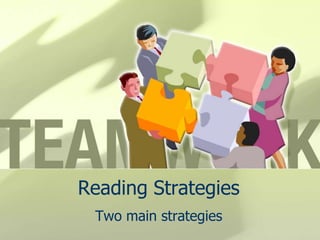 Reading Strategies Two main strategies 
