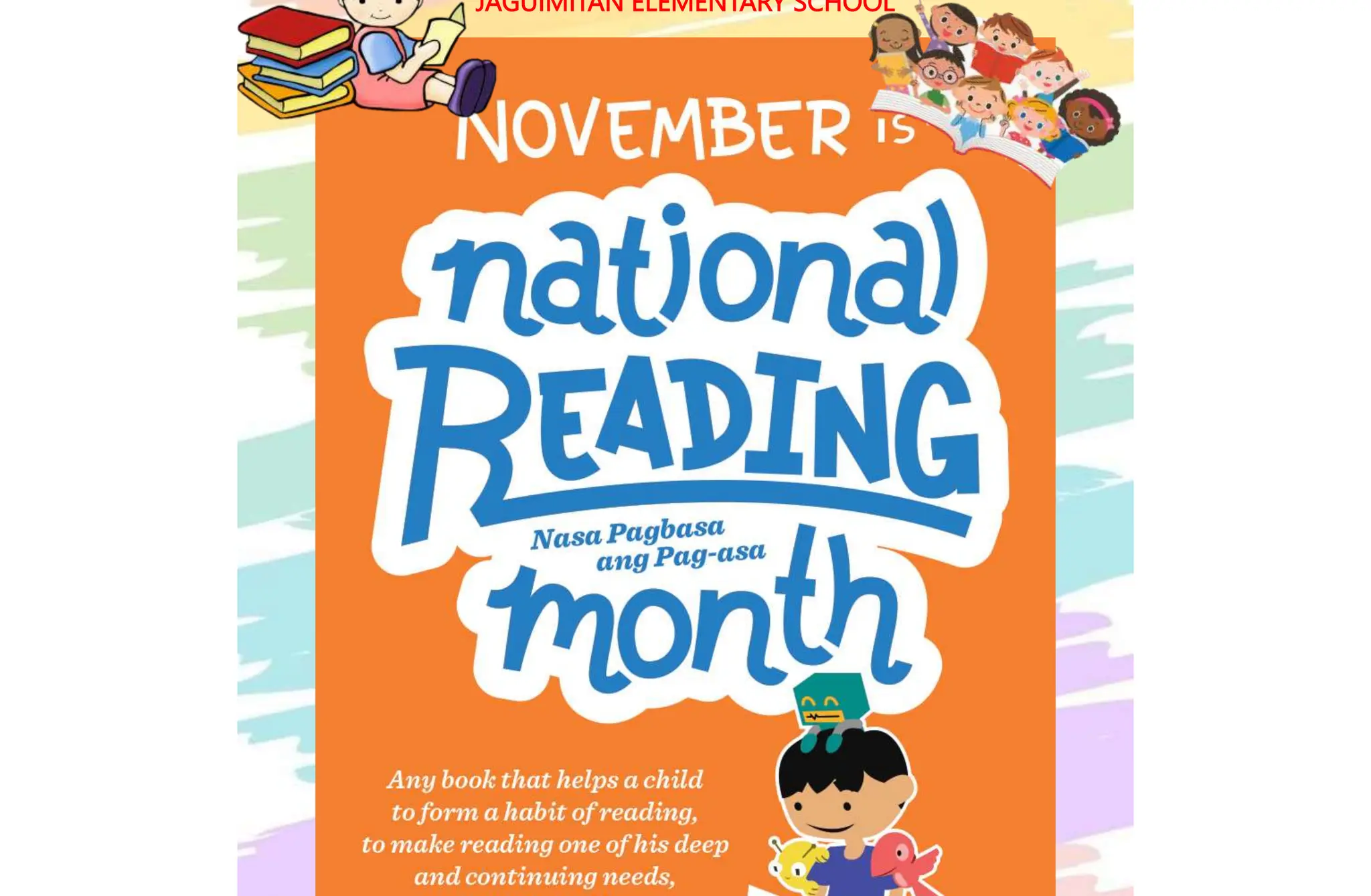 National Reading Month CelebrationTarpapel PPT Free Download