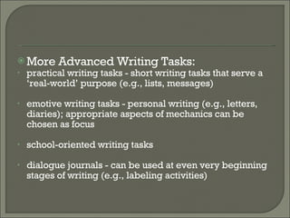 Different Written Task Reading & Writing | PPT