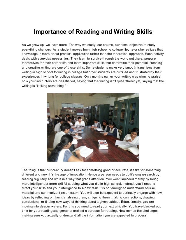 The Importance Of Reading And Writing From