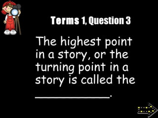 Reading 1st Semester Jeopardy Game 2