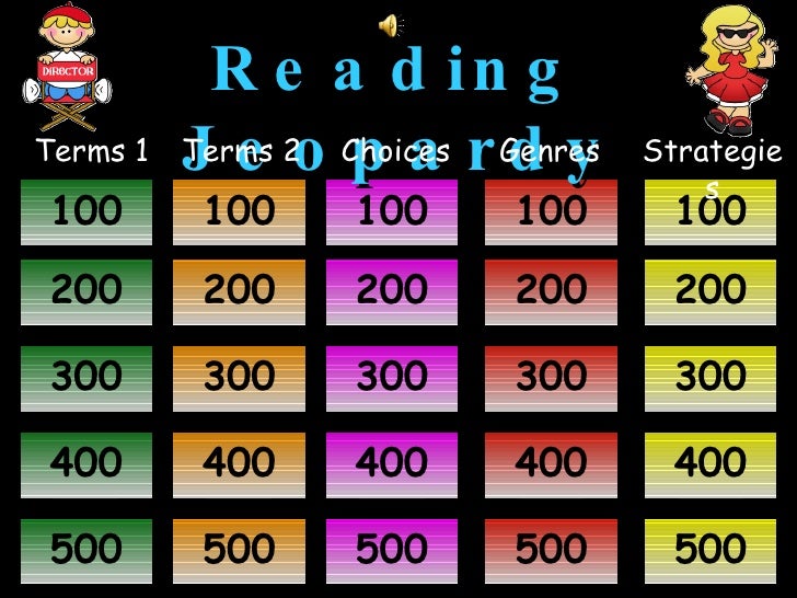 Reading 1st Semester Jeopardy Game 2