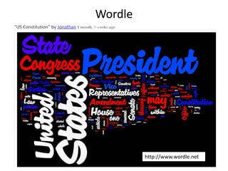 Wordle




         http://www.wordle.net
 