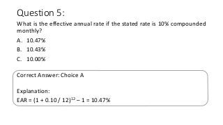 CFA Level 1 - Quantitative Methods - 5 Practice Questions