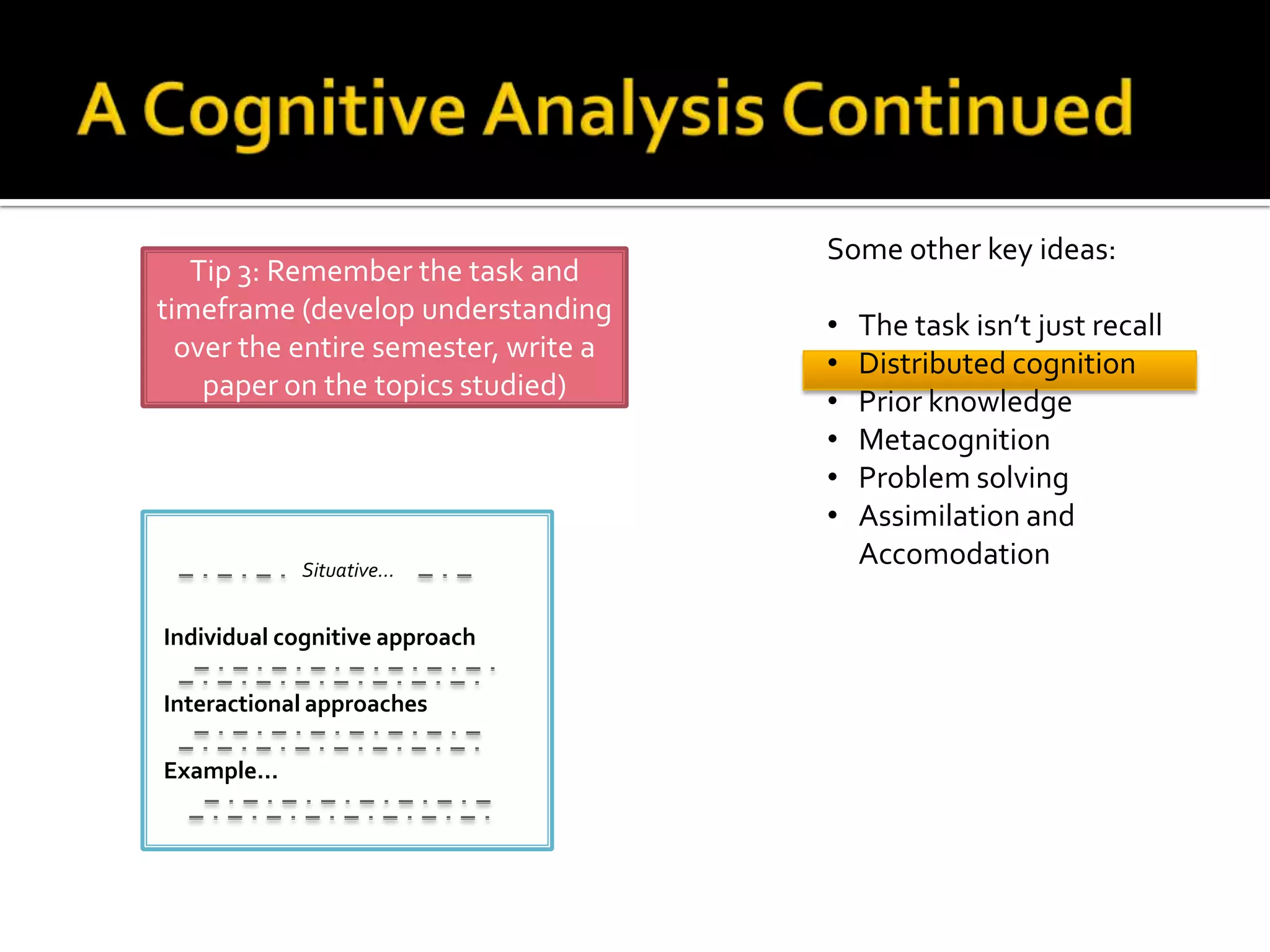 Distributed cognition