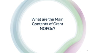 Nofo Form.pdf Reading a Grant NOFO (notice of funding opportunity) | PDF