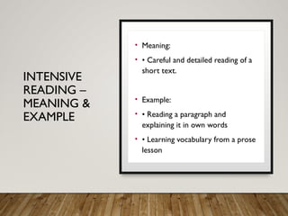 Detailed Reading Example Reading and Reflecting on Text for BEd students.pptx