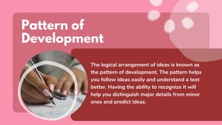 Reading and Writing - Pattern of Development (Narration & Description ...