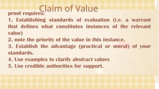 Understanding Types of Claims in Written Texts for Critical Reading | PPTX