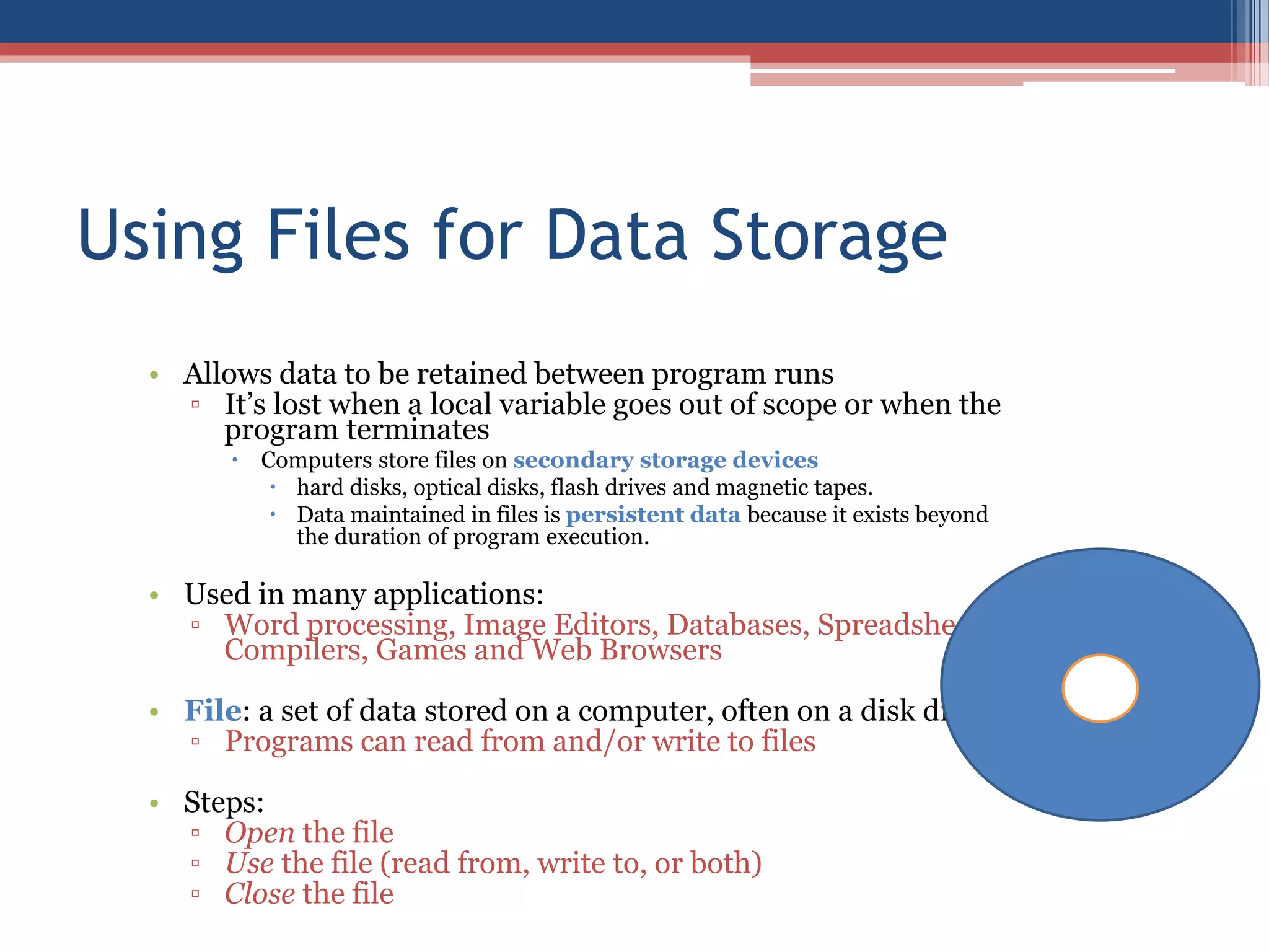 Reading and Writing Files | PPTX