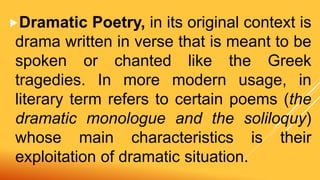 Reading and writing poetry | PPTX