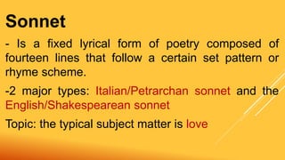 Reading and writing poetry | PPTX