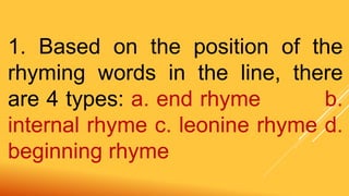 Reading and writing poetry | PPTX