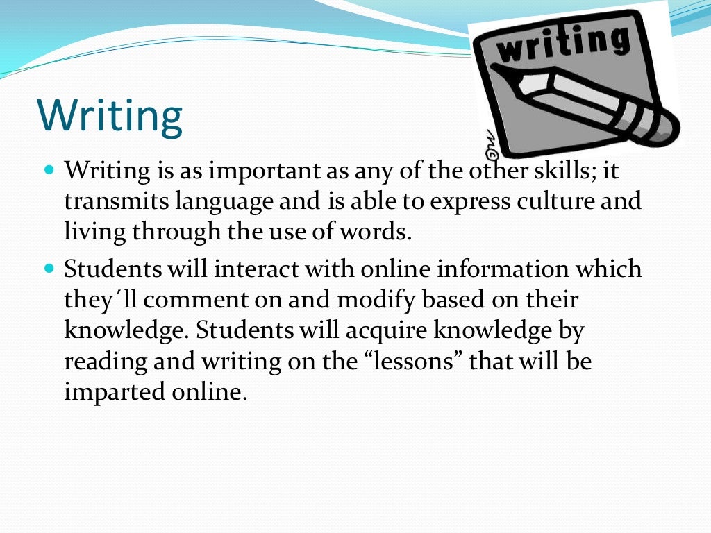 Reading and writing skills