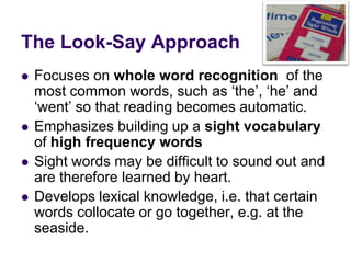 Reading Approaches For An EFL Classroom