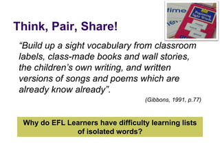 Reading Approaches For An EFL Classroom