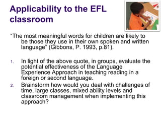 Reading Approaches For An EFL Classroom