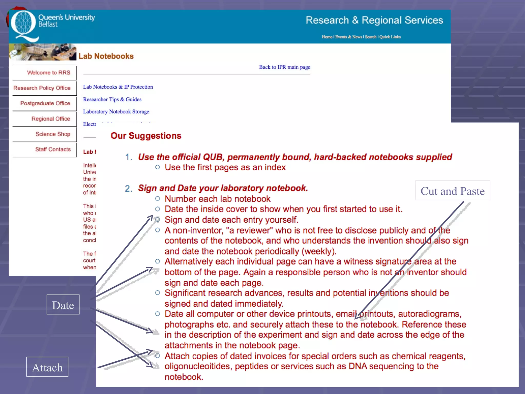 Attach Date Cut and Paste 