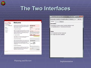 The Two Interfaces Planning and Review Implementation 