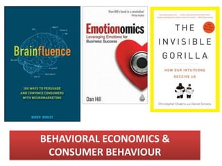 BEHAVIORAL ECONOMICS &
 CONSUMER BEHAVIOUR
 