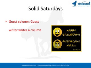 Terrific TuesdaysQuick Bytes – news about recent trendsLegalese- Law aspects of BusinessTaking stock – News about top gainers and Losers