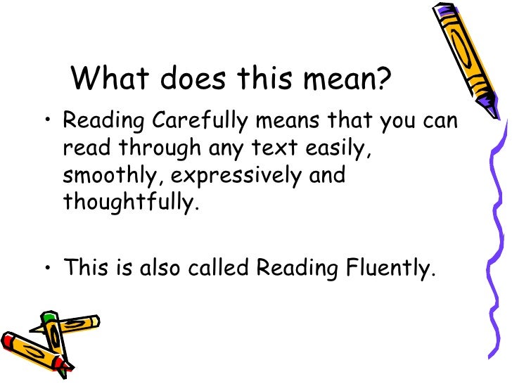 Reading carefully presentation
