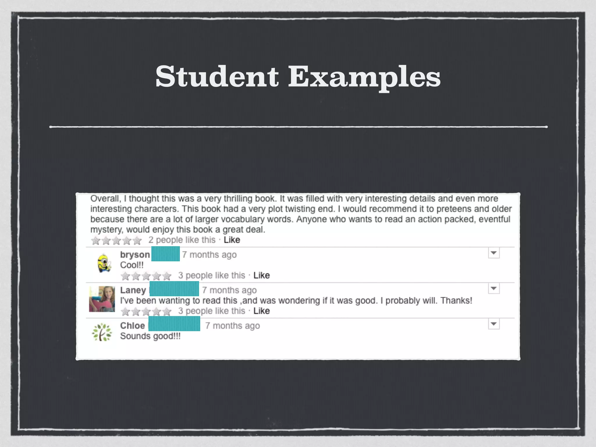 Student Examples
 