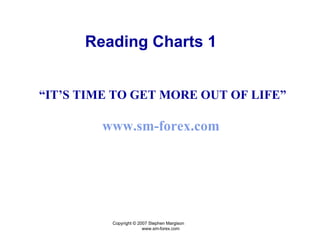 Copyright © 2007 Stephen Margison  www.sm-forex.com “ IT’S TIME TO GET MORE OUT OF LIFE” www.sm-forex.com  Reading Charts 1 