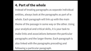 Reading comprehension