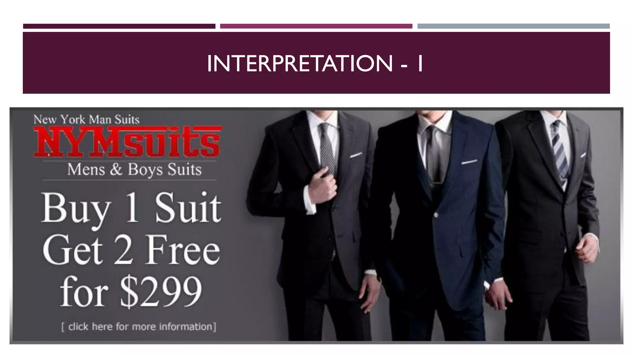 INTERPRETATION - 1
 